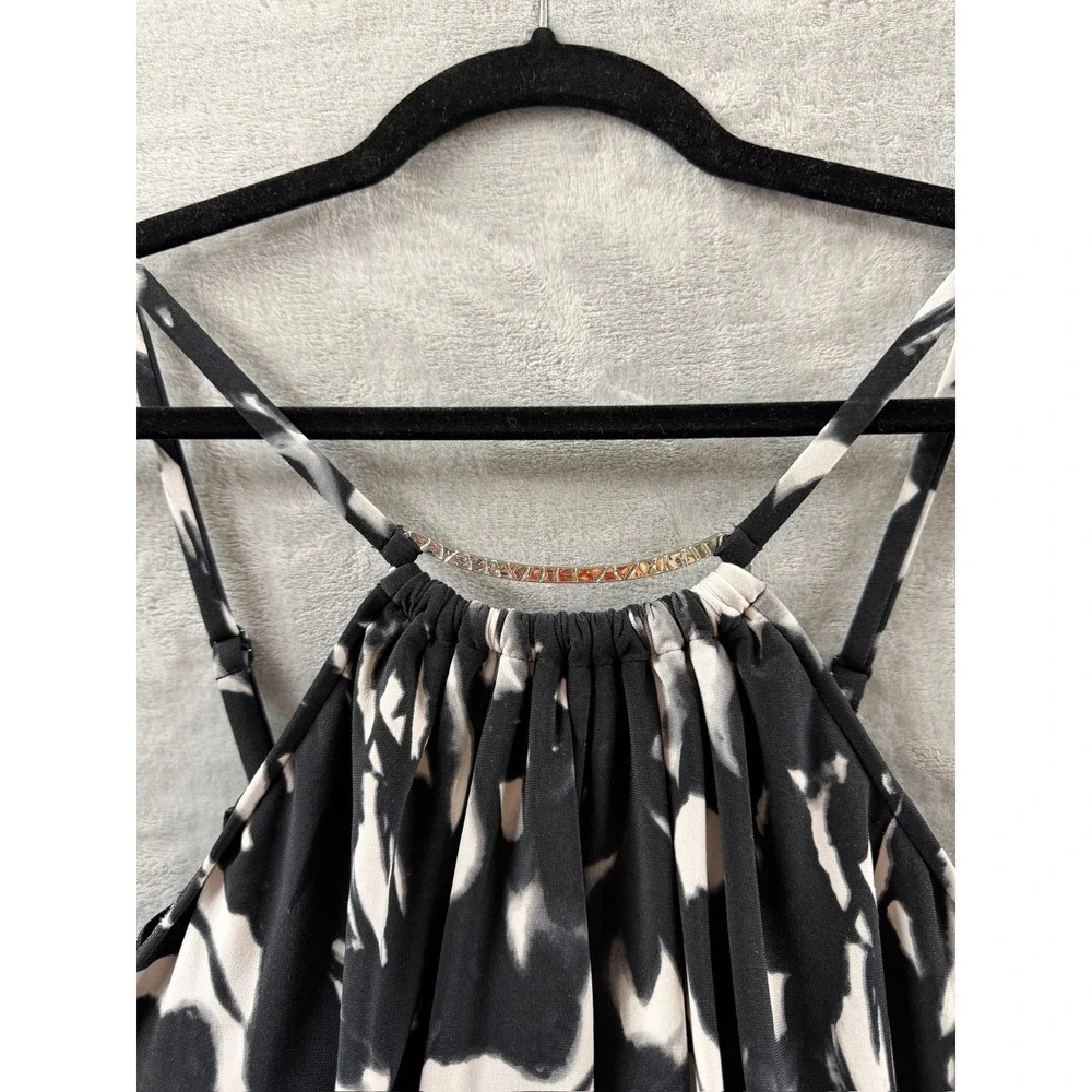 Magicsuit Women Black White Abstract Print Halter Swimsuit dress Sz 14 $186